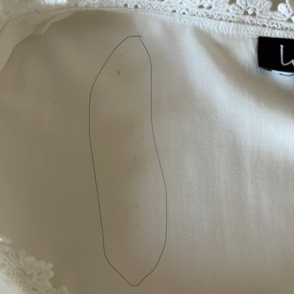 Lulus Bay Breeze White Semi Sheer Short Sleeve Long Flowy Cover Up V Neck XS - Picture 10 of 10